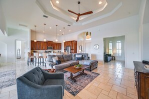 TV, foosball, table tennis, books