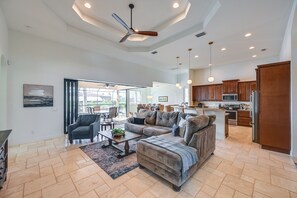 TV, foosball, table tennis, books