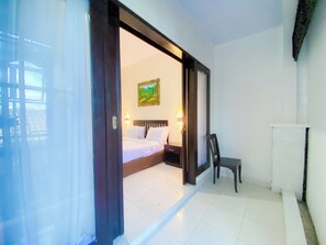 Chambre supérieure double | Bureau, accès au Wi-Fi (inclus), literie fournie
