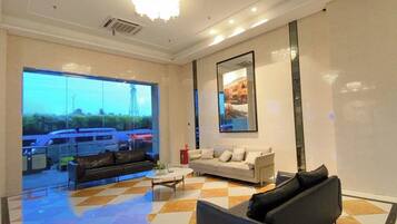 Sittområde i lobbyn