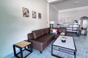 24-inch flat-screen TV with satellite channels