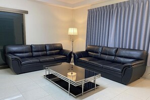 Deluxe-Villa, 1 Schlafzimmer | Wohnbereich