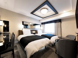 Down duvets, desk, blackout curtains, iron/ironing board