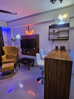 Deluxe Apartment, Balcony, Pool View | Living area - Casa De Abhishek - Breezy 2 BHK (Colva)