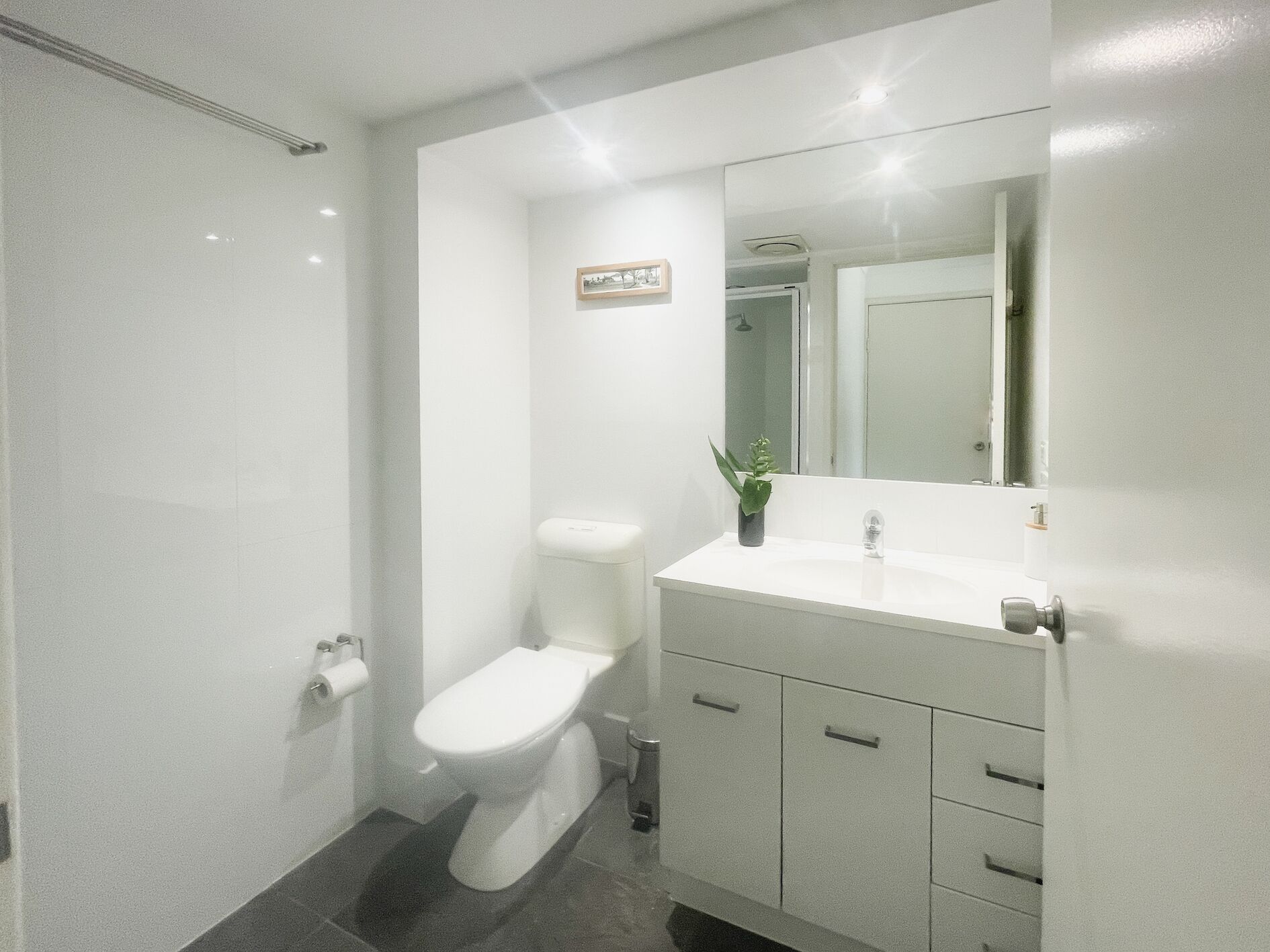 Ducha, secador de pelo, toallas