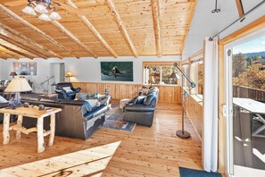 Fernseher, Kamin, Tischfußball, Tischtennisplatte