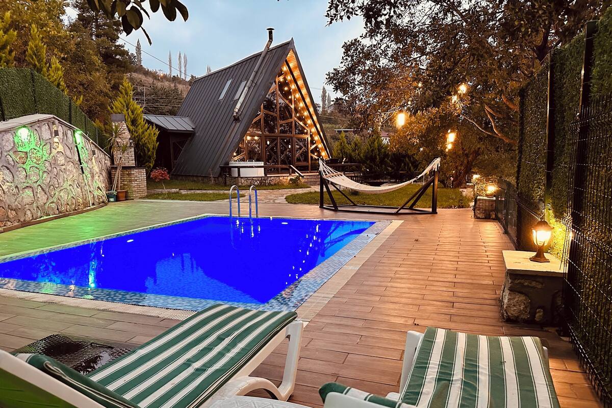 Bungalow Premium, piscine privée, vue montagne | Extérieur