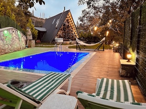 Premium Bungalow, Private Pool, Mountain View -  Otelox Sinap Bungalow  (Erdemli)