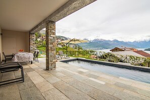 Outdoor pool, a heated pool - VILLA S.ANNA-ALBA by Curti rentals (Calozzo)