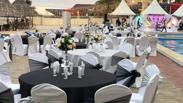 Outdoor wedding area