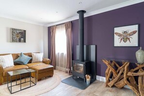 高級平房, 1 張特大雙人床, 露台, 花園景 | 客廳