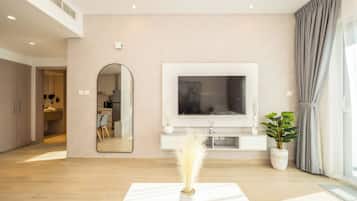 Apartament, balcó, vistes a la ciutat | Sala d'estar