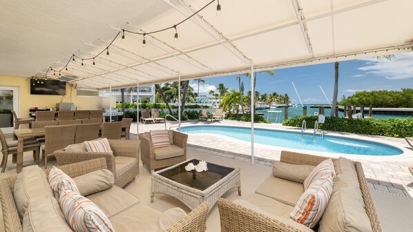 Outdoor pool, a heated pool