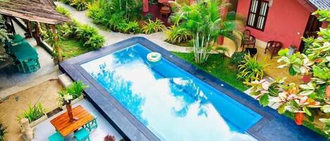 Deluxe Villa, 1 Bedroom, Private Bathroom, Pool View | Bathroom | Towels, soap, shampoo, toilet paper