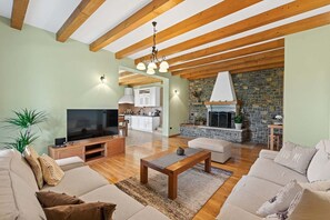 TV, fireplace, table football - Villa Dol in Buzet, Croatia (Buzet)