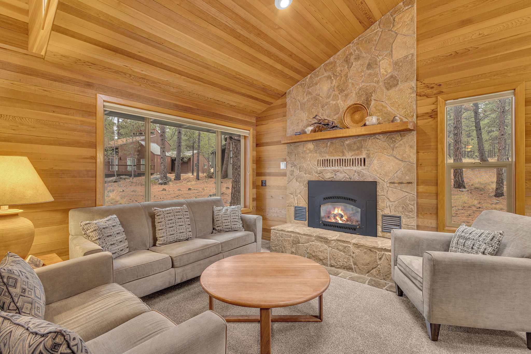 Fernseher, Kamin, Arbeitsbereiche