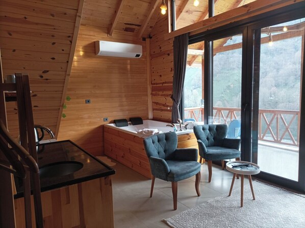 Bungalow Deluxe, balcon, vue montagne