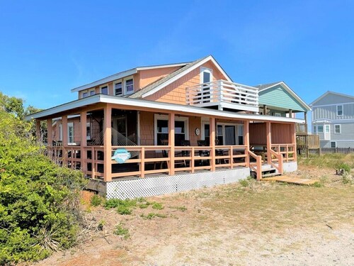 Kure Cottage-Feel the uniqueness of this classic oceanfront Beach Cottage Vacation Rental in Kure Beach.