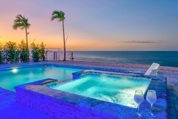 A heated pool