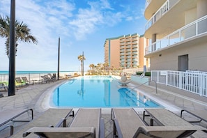 Outdoor pool, a heated pool