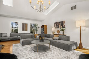 Smart TV, fireplace, table football