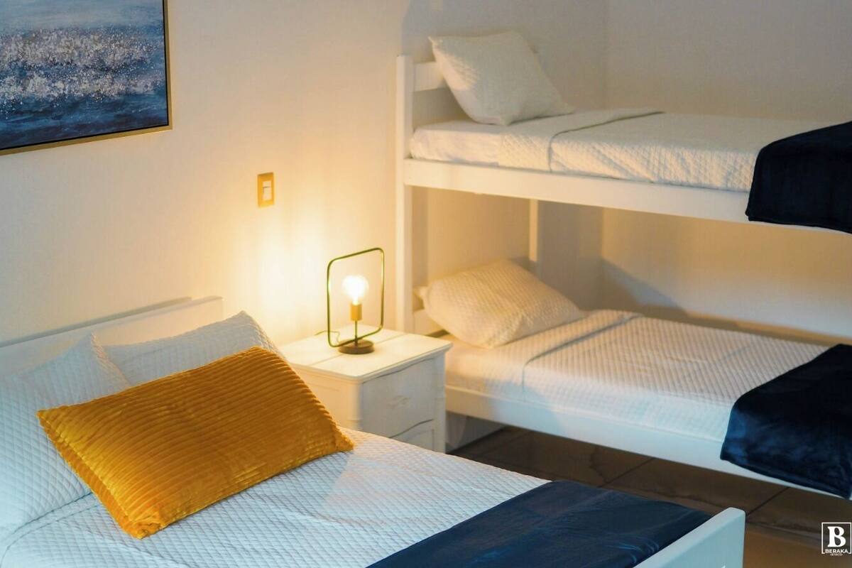 Blackout drapes, WiFi (free), bed sheets