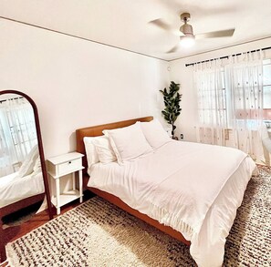 2 bedrooms, iron/ironing board, travel crib, WiFi