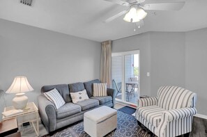 Condo, 1 Queen Bed with Sofa bed (Grand Caribbean 225) | Living area - Grand Caribbean 225 (Orange Beach)