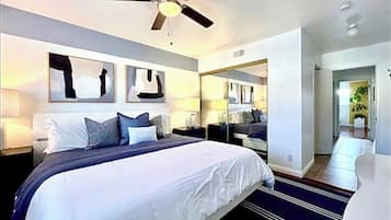 2 bedrooms, iron/ironing board, bed sheets