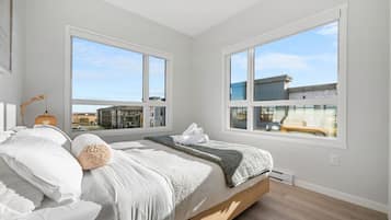 2 bedrooms, desk, iron/ironing board, travel cot