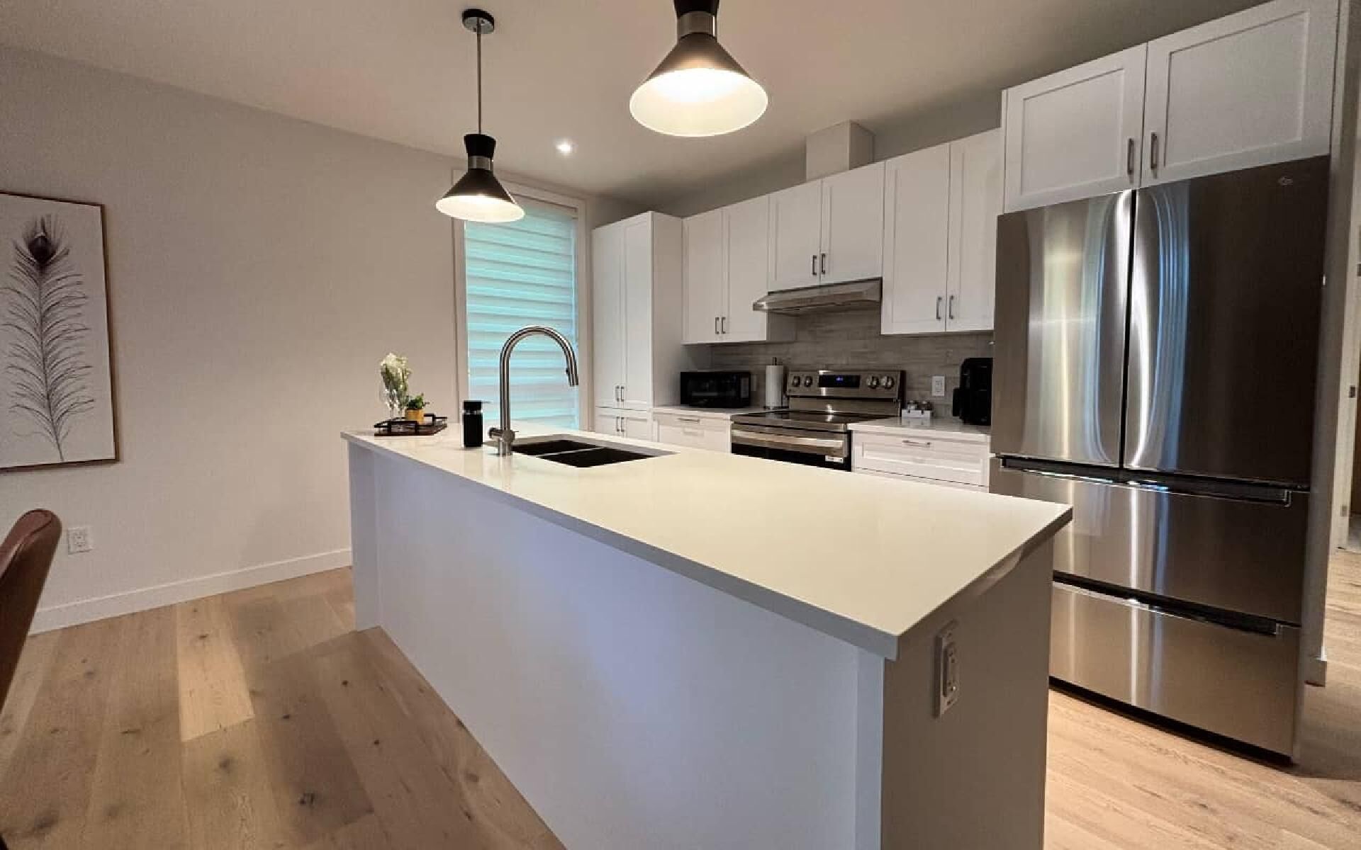 Microwave, oven, coffee/tea maker, toaster