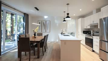 Microwave, oven, coffee/tea maker, toaster