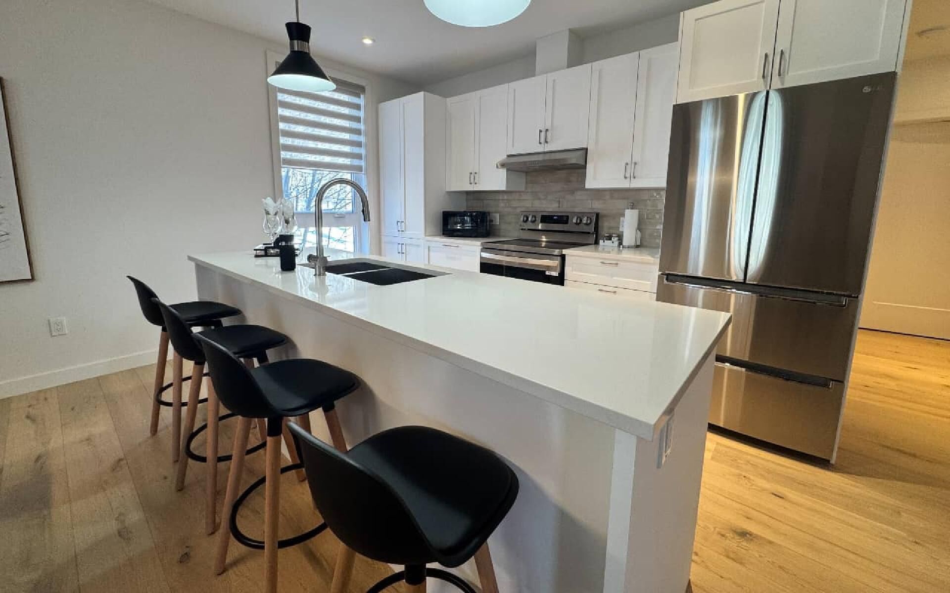 Microwave, oven, coffee/tea maker, toaster