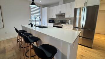 Microwave, oven, coffee/tea maker, toaster