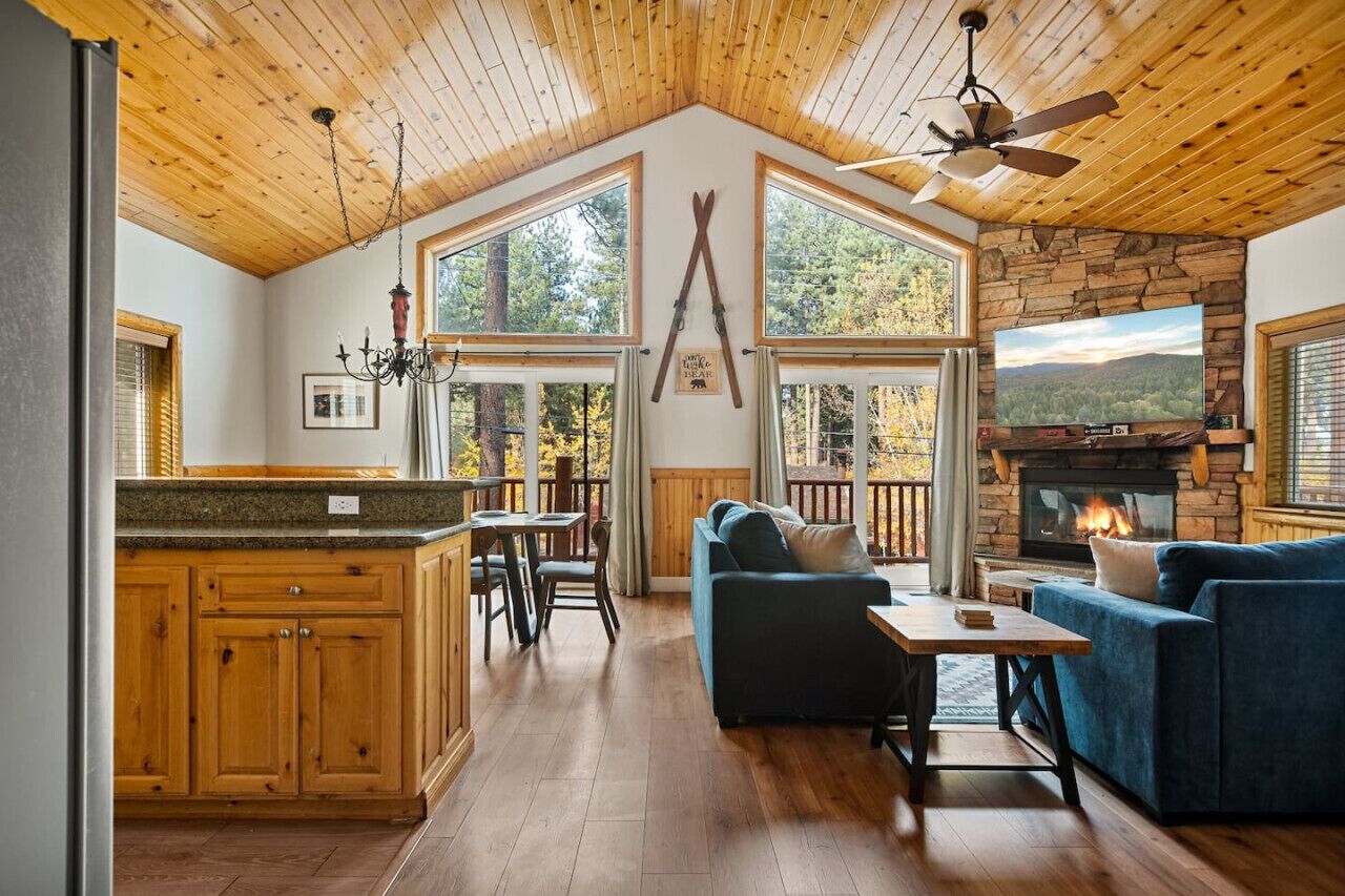 Smart TV, fireplace, video games, table football