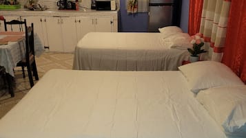 2 habitaciones, tabla de planchar con plancha, wifi y ropa de cama