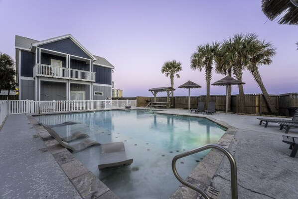 A heated pool