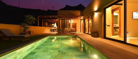 A heated pool