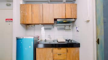 Apartamento luxo | Cozinha privada | Geladeira, cooktop, panela elétrica de arroz