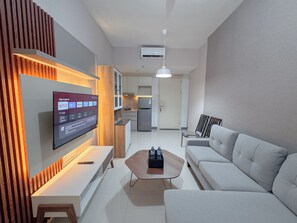 Deluxe Apartment | Living area - Minimalist 2Br And Well Design Room At Benson Supermall Mansion Apartment (Surabaya)