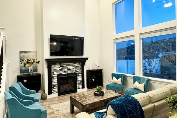 TV connectée, cheminée, jeux vidéo, baby-foot