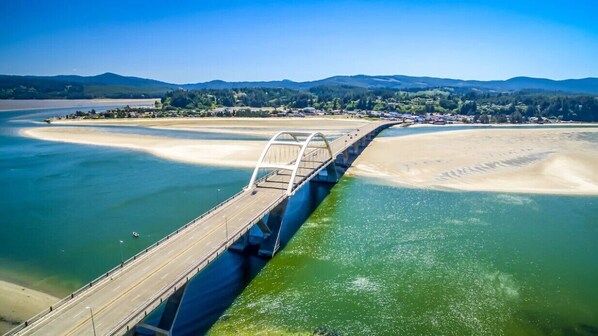 On the beach, beach towels