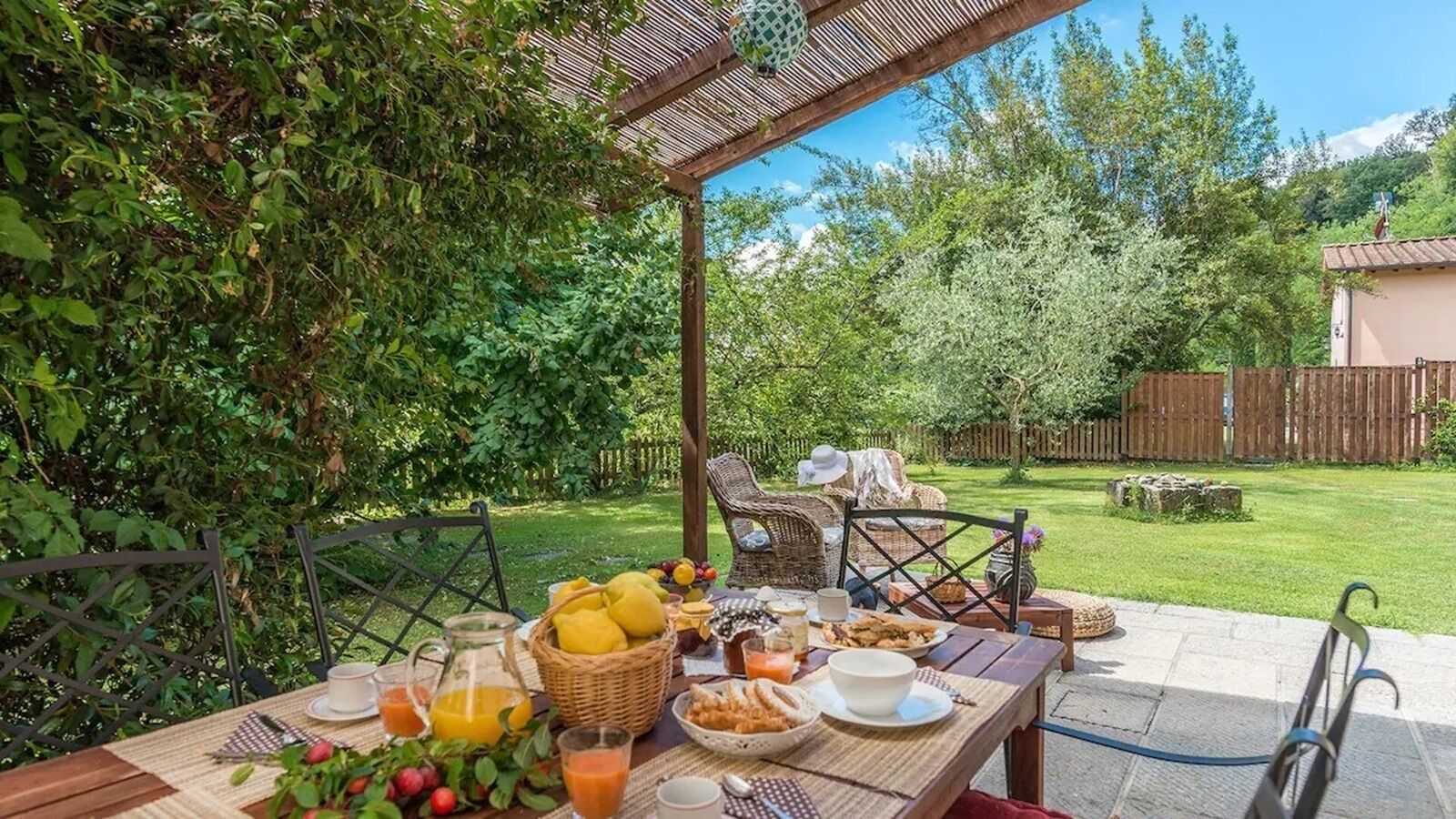 Deluxe Apartment, Private Pool, Garden View | Terrace/patio