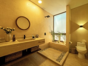 Dusche, Handtücher, Seife, Toilettenpapier