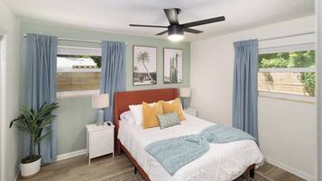 2 bedrooms, iron/ironing board, travel crib, free WiFi