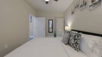 1 bedroom, desk, WiFi, bed sheets