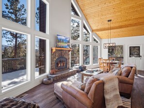 Smart TV, fireplace, printers