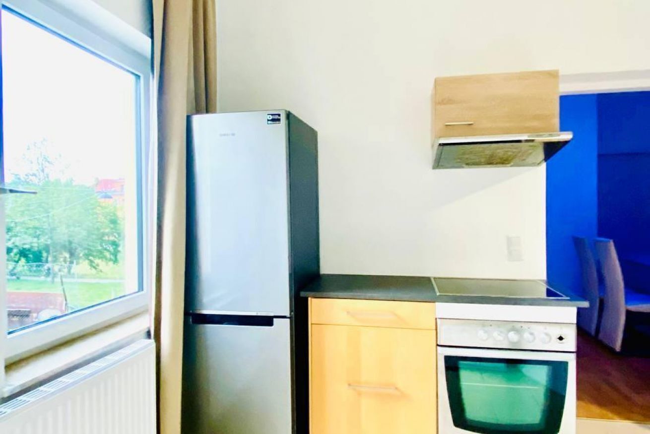 Fridge, oven, stovetop, cookware/dishes/utensils