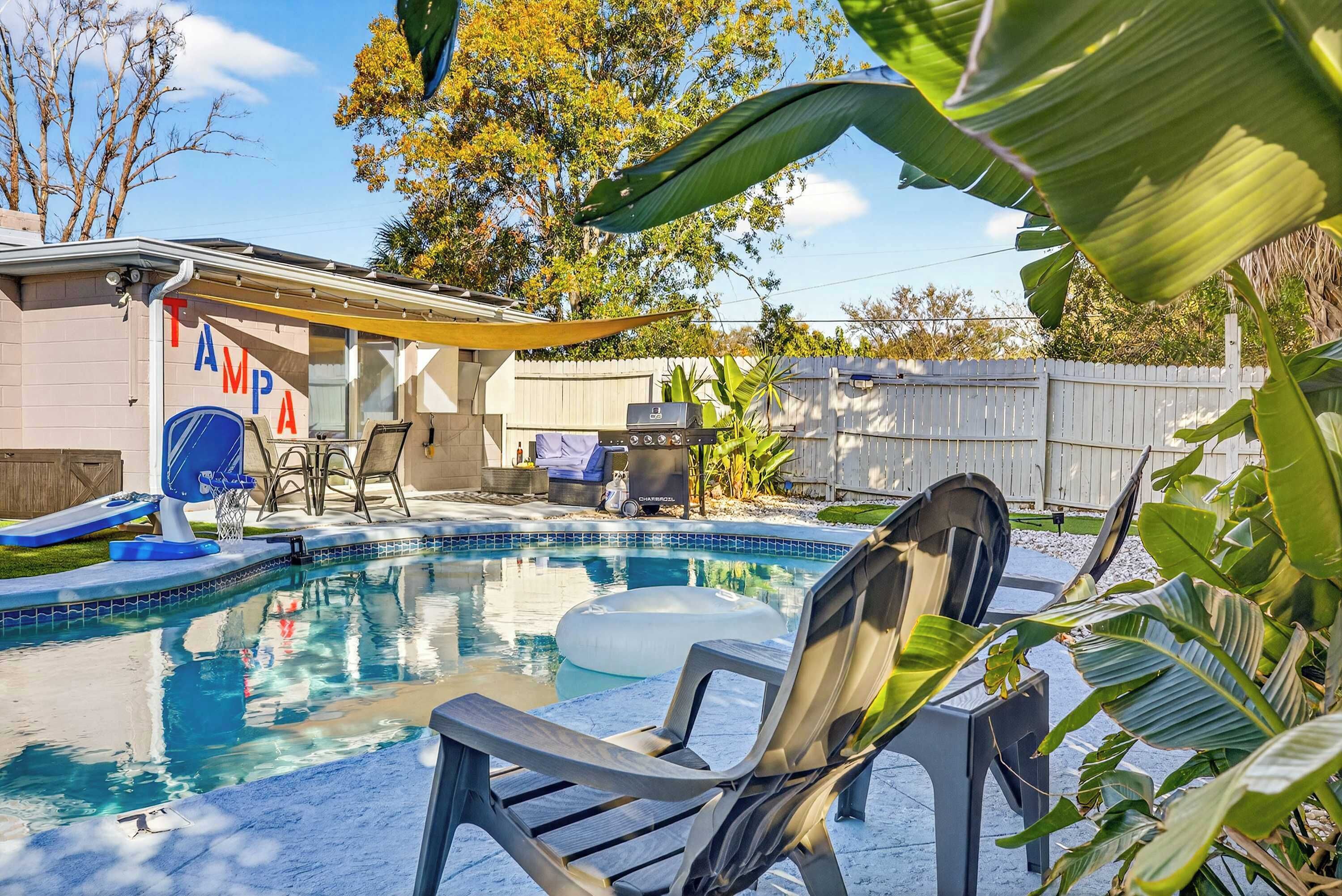 Piscine extérieure, piscine chauffée