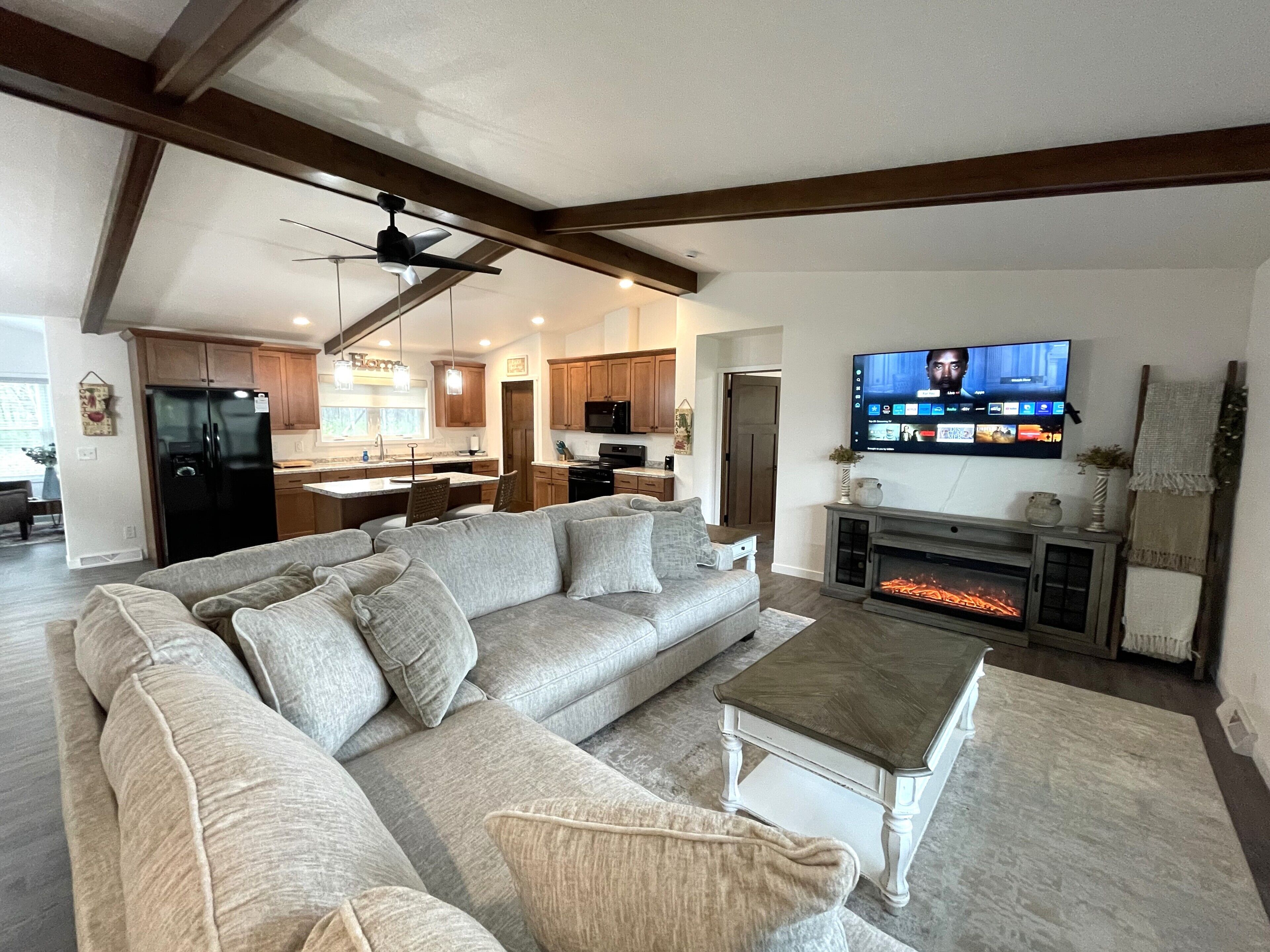 TV connectée, cheminée